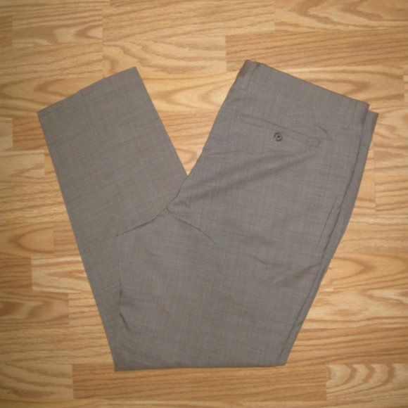 Banana Republic Tan Slim Fit Wool Pinstripe Pants - Picture 1 of 3